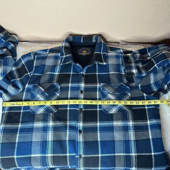 Freedom Foundry Men's Plaid Fleece Jackets Super Plush Sherpa Lined Shacket Size - Picture 4 of 10